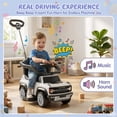 thumbnail image 3 of iYofe Toddler Push Car with Parent Handle, Licensed Ford Bronco Raptor 3-in-1 Ride on Toys for Toddlers with Music, Horn, Under Seat Storage, White, 3 of 8