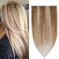 thumbnail image 2 of SEGO Blonde Clip in Human Hair Extensions Balayage One Piece Soft Straight 3/4 Full Head Hair Pieces for Women, 2 of 12
