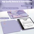 thumbnail image 4 of Fintie Case for Kindle Scribe 10.2 Inch Tablet (2022 Released), Hybrid Slim Shockproof Cover Transparent Back Shell with Pencil Holder, Lilac Marble, 4 of 9