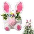 thumbnail image 2 of Easter Bunny Tree Topper Decoration – Plush White Bunny with Long Ears for Easter Tree, Basket, Wall or Table Décor – Spring Holiday Ornament & Party Supply Gift, 2 of 5