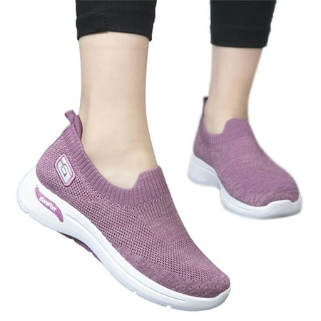 Mepaouo Slip On Shoes Women Mesh Breathable Walking Shoes Arch Support Sport Sneakers for Workout