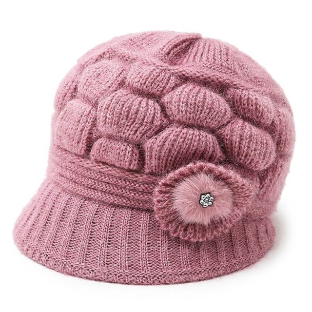 Gorro de invierno con ala de Desiderio Hats, tejido cálido