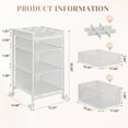 thumbnail image 3 of Rolling Utility Cart with 3 Drawers, Craft Organizer and Storage with DIY Divider, Lockable Wheels, Multi-Functional Storage for Art Supplies, Store for Brushes & Paints & Artifacts,White, 3 of 16