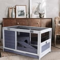 thumbnail image 2 of Petsfit Guinea Pig Rabbit Cages，Wooden Indoor Rabbit Hutch with Hideout for Rest and Ramp for Enter and Out, 2 of 7