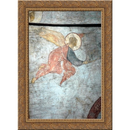 The Last Judgement Angel 24x18 Gold Ornate Wood Framed Canvas Art by Andrei Rublev