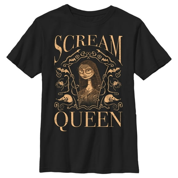 Boy's The Nightmare Before Christmas Sally the Scream Queen  T-Shirt - Black - Small