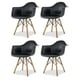 thumbnail image 1 of Sillas de Comedor Ergonomicas con Estructura de Madera Diseño Moderno Tipo Eames para Sala Oficina e Interiores Minimalistas con Soporte de Acero Set 4 Piezas Negro, 1 of 5