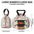 thumbnail image 5 of Pioneer Flower Floral Print Pattern Drawstring Lunch Bag Women - Drawstring Lunch Bag Insulated for Work Office - Stain-Resistant Large Lunchbags for Women with Multi-Pockets, 5 of 6