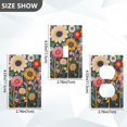 thumbnail image 7 of Yayeee Blank Wall Plate Cover 1-Gang 4.5"x2.7" Home Unused Decorative Outlet, Large Colorful Flowers, 7 of 7