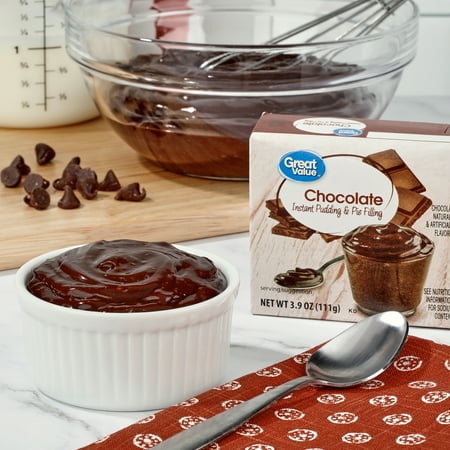 (5 pack) (5 Pack) Great Value Chocolate Instant Pudding & Pie Filling, 3.9 oz