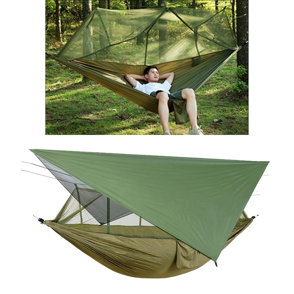 Axioma Portable High-Strength Parachute Nylon Hammock Hanging Bed for Outdoor Camping Green 2
