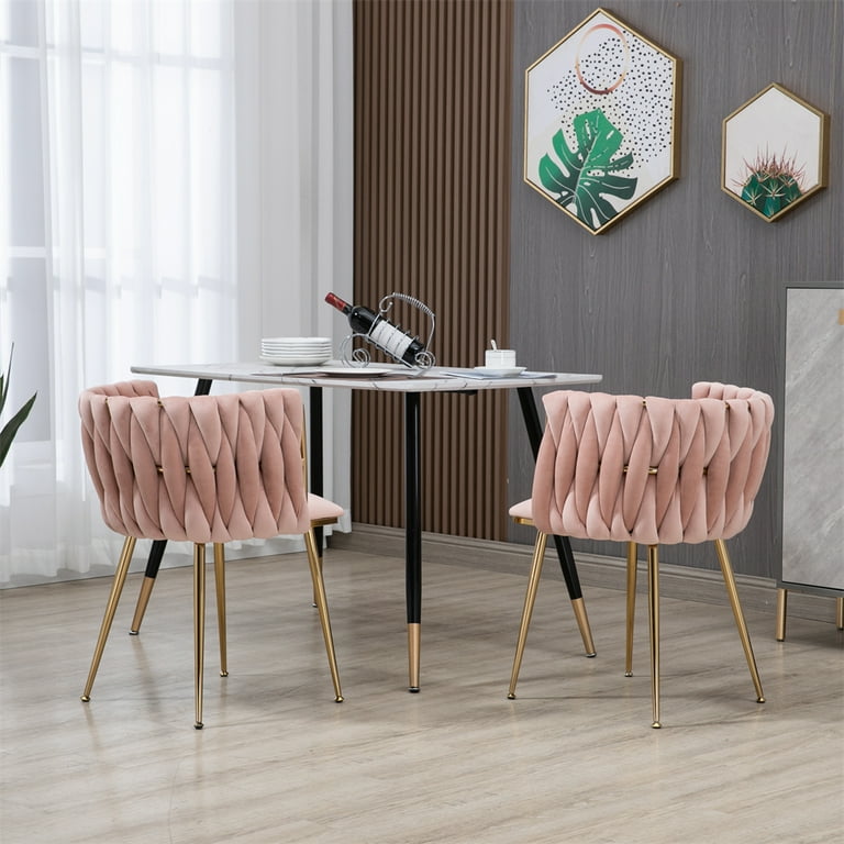 Modern Velvet Dining Chairs Set of 2, Upholstered Living Room