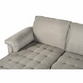 thumbnail image 4 of Sala Modular Doble Chaise Makora Salazar con Memory Foam Color Gris Claro Lino Respaldo Reclinable de 3 Posiciones, 4 of 7