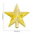 thumbnail image 3 of Cinvoph Glittered Sequin Christmas Star Tree Topper Christmas Decorative Holiday Treetop Shatterproof Star Ornament for Holiday Christmas Tree Decoration 5.7" Gold, 3 of 6