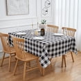 thumbnail image 2 of Fall Tablecloth Thanksgiving Orange Plaid 70" Round Table Cloth - Autumn Harvest Buffalo Plaid Polyester Table Cover Reusable Water Resistant for Farmhouse Outdoor Holiday Party Picnic Décor, 2 of 6