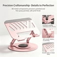 thumbnail image 2 of JEEJIA Laptop Stand Pink, Adjustable 360° Smooth Rotation, Open Heat Dissipation, up to 22 lbs, Ergonomic for Healthier Workdays, 2 of 9