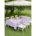 thumbnail image 4 of Outdoor Tablecloths with Umbrella Hole & Zipper, Purple Floral Retro Rectangle Tablecloth 52x70 Inch, Abstract Vintage Floral Botanical Waterproof Table Cloth, Patio/Pool/Picnic Table Covers, 4 of 8