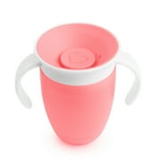 Munchkin® Miracle® 360° Trainer Sippy Cup with Handles, Spill Proof, 7 oz, Pink/Purple, Unisex, 2 Pack