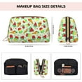 thumbnail image 2 of Watermelon Ice Cream Print Makeup Bag, Large Capacity Travel Cosmetic Bag for Women Girls- Travel Toiletry Bag Leather Portable Waterproof Makeup Case Organizer with Handle, 2 of 4