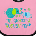 thumbnail image 4 of Inktastic My Grammy Loves Me Cute Elephants Boys or Girls Baby Bib, 4 of 4