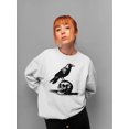 thumbnail image 2 of Raven Skull Gothic Halloween Graphic - Women's Sweatshirt, 2 of 4