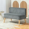 thumbnail image 2 of HOMCOM 46" Loveseat Sofa, 2 Seater Sofa Couch with Wood Legs, Grey, 2 of 10