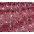 thumbnail image 5 of oneOone Viscose Jersey Magenta Fabric Cat Sewing Material Print Fabric By The Yard 60 Inch Wide-RVY, 5 of 5