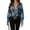 Blue_#32, variant on Womens Vintage Snake Print Blouse Collared Long Sleeve Button Front Relaxed Fit Casual Shirt Top for Everyday Wear,L