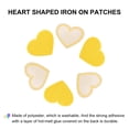 thumbnail image 4 of Uxcell 30 Pcs Heart Shaped Iron on Patches Embroidered Sew Patches Appliques for Clothing Repair Yellow 1.57"x1.38", 4 of 6