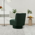 thumbnail image 6 of Swivel Accent Chair, Upholstered Barrel Chair with Metal Base, 360 Degree Club Chair, Single Sofa Chiar, Armless Leisure Chair for Living Room, Bedroom, Apartment, Green, 6 of 7