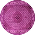 thumbnail image 1 of Ahgly Company Indoor Round Medallion Pink Traditional Area Rugs, 5' Round, 1 of 4