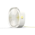 thumbnail image 1 of Ventilador USB blanco, mini ventilador, ventilador silencioso, ventilador USB silencioso portátil USB ajustable de 3 velocidades, ventilador USB para camping, oficina, deportes, viajes, alimentado por, 1 of 1