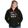 thumbnail image 4 of We Can Beat Breast Cancer Awareness Womens Plus Size Graphic Zipper Hoodie Brisco Brands 2X, 4 of 5