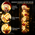 thumbnail image 4 of Glowing Christmas Door Hanger, Pre-lit Christmas Snowman with Warm LED Lights, Holiday Hanging Decor for Front Door Porch Indoor Outdoor, Easy to Hang by MPOISVA, 4 of 7