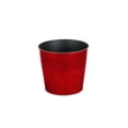 thumbnail image 2 of Contemporary Home Living 9" Red and Black Tapered Round Planter, 2 of 3