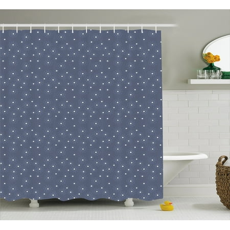 Navy Blue Shower Curtain Summer Night Sky With Messy Little White Navy Blue Shower Curtain Summer Night Sky With Messy Little White Stars And Circles Fun