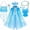 Blue, variant on 12PCS Princess Cape Set, Princess Dress Up Cloak With Crown, Wand, jewelry, and bag