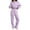Light Purple #032-A8, variant on Women's Casual 2 Piece Hoodie Sweatsuit Set Wide Leg Sweatpants Lounge Track Outfit Red L