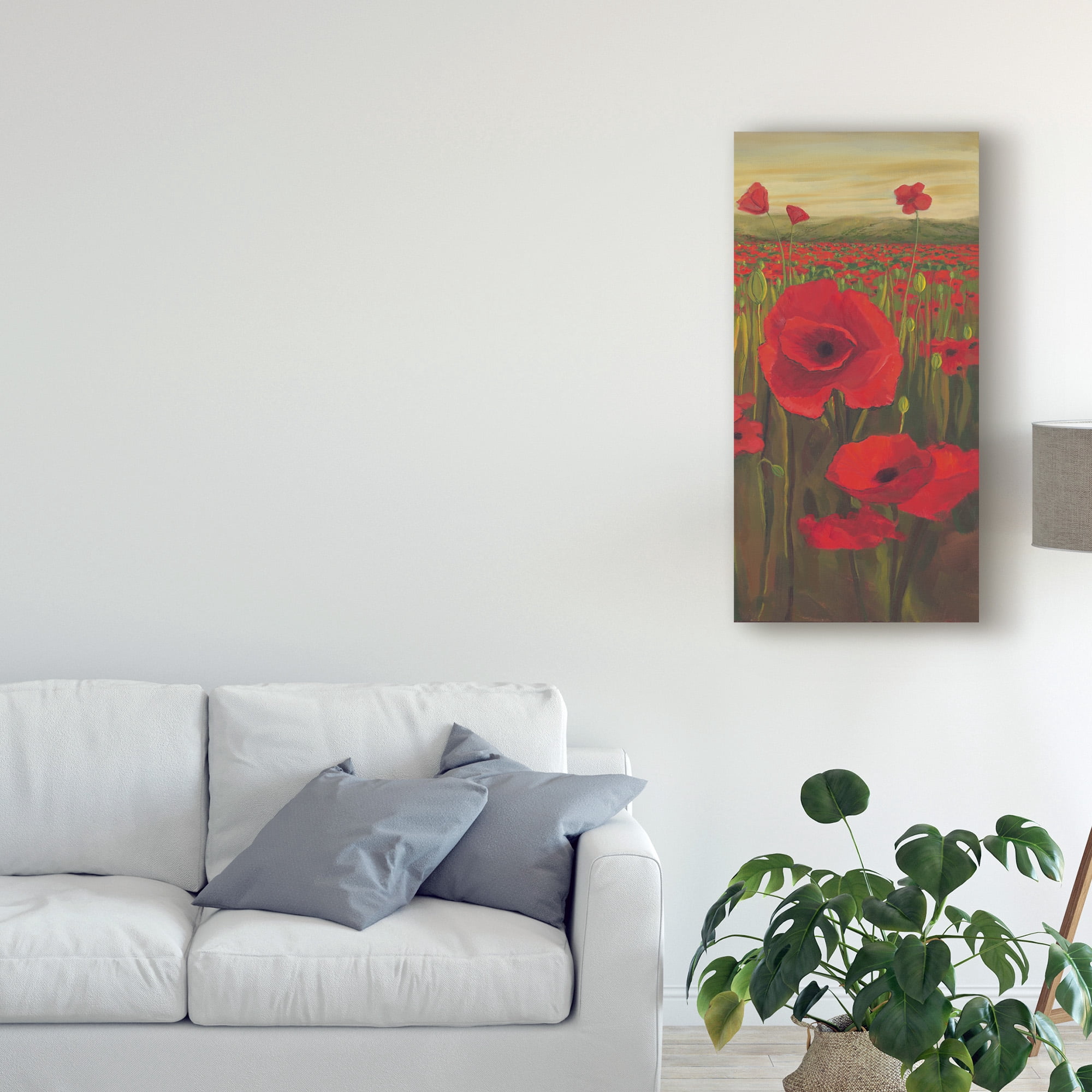 Trademark Fine Art 'Red Poppies in Field II' Canvas Art by Julie Joy