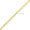 thumbnail image 2 of LoveBling 10K Yellow Gold 6.5mm Solid Figaro Chain Bracelet W/ Lobster Lock ( 7.5"), 2 of 4
