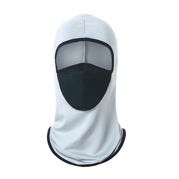 UV Sun Protection Face Mask with Neck Coverage UPF 50 Face Soft Breathable Design for Summer Outdoor Activities Light Gray One Size