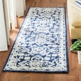 thumbnail image 2 of SAFAVIEH Aspen Cabrail Floral Bordered Runner Rug, Navy/Ivory, 2'3" x 7', 2 of 6