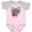 Pink and Heather, variant on Inktastic Heart Cat Boys or Girls Baby Bodysuit