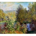 thumbnail image 2 of Monet, Claude 16x15 Black Ornate Wood Framed with Double Matting Museum Art Print Titled - Corner of the Garden at Montgeron, 2 of 4
