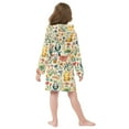 thumbnail image 5 of FORMRS Niños Bathrobe Unisex Hooded Robe Soft Plush Pajamas Sleepwear, Size 2-3T, Floral Animals, 5 of 7