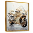 thumbnail image 2 of Designart "Minimalistic Motorbike II" Motorcycle Floater Framed Wall Art Living Room, 2 of 5