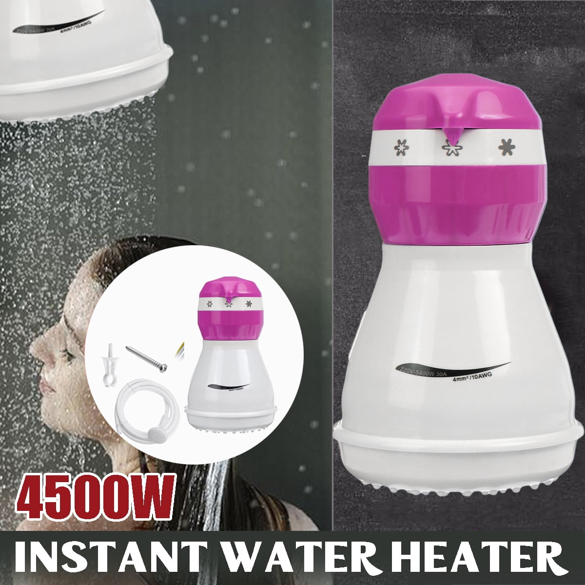 Novashion 5400W Electric Shower Head Heater High Power Automatic