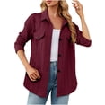 thumbnail image 1 of AherBiu Chemises pour Femmes Automne Tendance Chemise Boutonnée Manches Longues Ample Décontractée Col Rabattu, 1 of 6