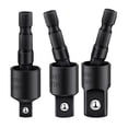 thumbnail image 4 of 2x3 Piezas 360° Giratorio Junta Universal Conector Giratorio Para Reparación De Automóviles Negro 2 piezas, 4 of 7