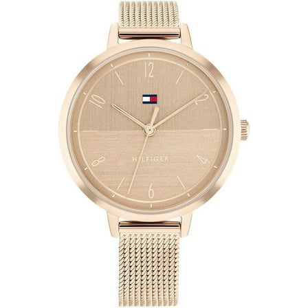 Tommy Hilfiger 1782580 Women's Analog Watch Rose Gold-Tone Metal Bracelet
